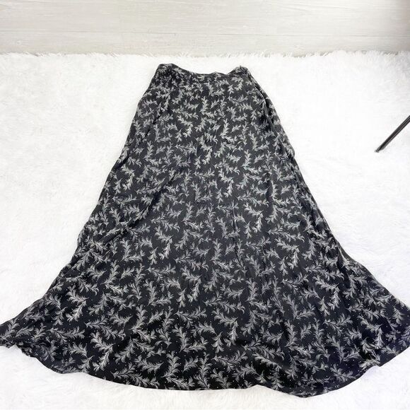 Band of Outsiders Feather Silk Peasant Maxi Skirt - Picture 1 of 6